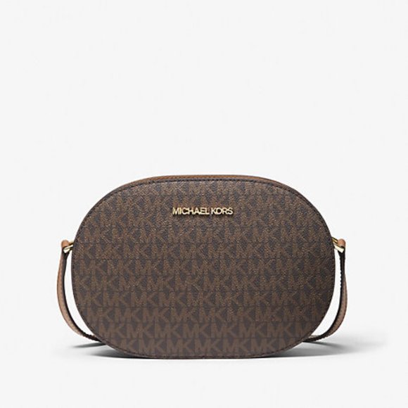 Michael Kors Jet Set Travel Medium Logo Crossbody Bag In Brown | ModeSens